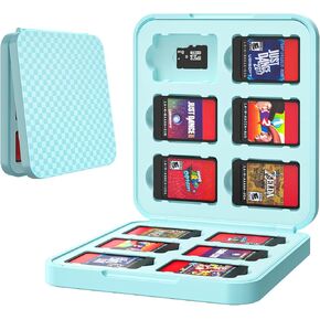 MoKo 16 Game Card Case Compatible with Nintendo Switch/Switch Lite/Switch OLED 2021, Switch Games Holder case for SD Card&Switch Game Card, Portable Game Card Holder Cartridge Storage Box, Luigi Green