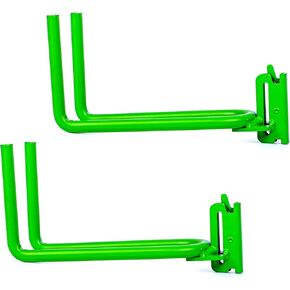 4-Pack E-Track Heavy Duty Shovel/Tool Hanger, E Track Hooks for Tools, Rakes, Spades in Trailers, Trucks, Workshop and Warehouse with E-Tracks, E Track Accessories Tool Holder (Green)