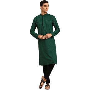 Men's Chikankari Embroidered Kurta And Chudidar Set