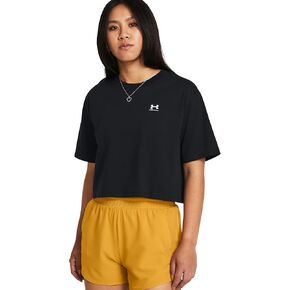 Under Armour Womens Boxy Crop Logo Short Sleeve T Shirt