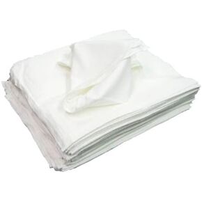 21830-K-10 Multipurpose Staining and Polishing Cloth, Lint Free & Super Absorbent, 97% Cotton, 27" x 27", White, Pack of 10