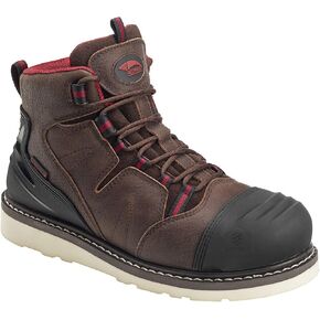 FSI Footwear Specialties International Men's 7506 6" Leather Carbon Nanofiber Safety Toe Cap EH Wedge Boots