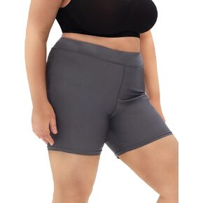 COOTRY Womens Plus Size Swim Shorts High Waisted Tummy Control Swimsuit Bottoms Board Shorts with Liner