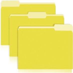 SUNEE File Folders, 30 Pack Manilla Folders 8.5 x 11, Colored File Folders Home Office School Supplies for Documents Files Paper, Pink