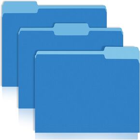 SUNEE File Folders, 30 Pack Manilla Folders 8.5 x 11, Colored File Folders Home Office School Supplies for Documents Files Paper, Pink