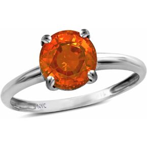 Solid 10k Gold Round 7mm Classic Solitaire Engagement Promise Ring