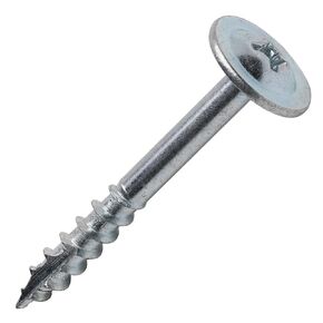 100 Pack of Rok Hardware #8 x 1-1/2" Coarse Deep Thread Truss Head Drawer Front Adjustment Phillips Screws, Steel Material with Zinc Finish, S8X1-12MTPCZ
