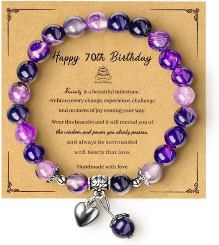 13th 16th 21st 30th 40th 50th 60th 70th Birthday Gifts for Women-Natural Stone Stretch Bracelets, Happy Birthday Gift for Daughter/Mom/Grandma/Wife/Granddaughter/Niece/friend in Saudi Arabia