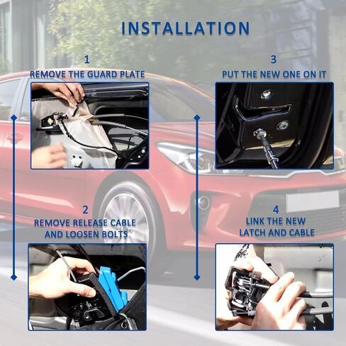 Front Driver Side Door Lock Actuator Motor Compatible for Kia Rio 2012-2017 (6 pins) with Key Hole Replacement Left Door Latch in Saudi Arabia