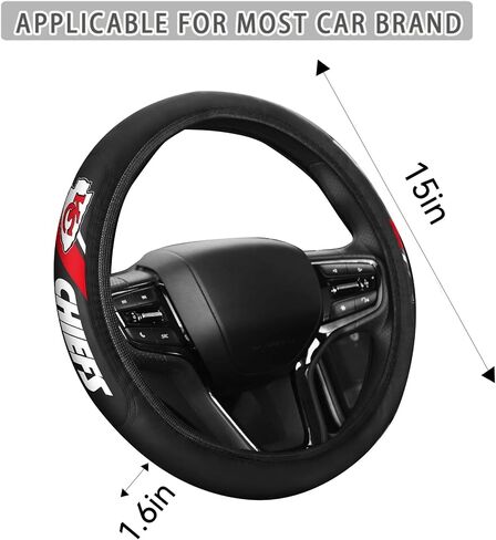 Leather for Cowboys Steering Wheel Cover fit Cowboys Car Accessories for Sports Fans,Universal Size14-15 Inch fit Most car SUV Trucks. (for NZ) in Saudi Arabia