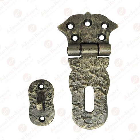 Adonai Hardware "Paran" Heavy Duty Brass Safety Locking Hasp and Staple (4" x 2 Pack, Satin Brass) for Vintage Pirates Treasure Chest, Trunk, Wooden Jewelry Box, Cases, Furniture and Sheds in Kuwait
