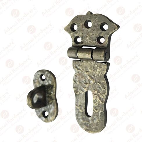 Adonai Hardware "Paran" Heavy Duty Brass Safety Locking Hasp and Staple (4" x 2 Pack, Satin Brass) for Vintage Pirates Treasure Chest, Trunk, Wooden Jewelry Box, Cases, Furniture and Sheds in Kuwait