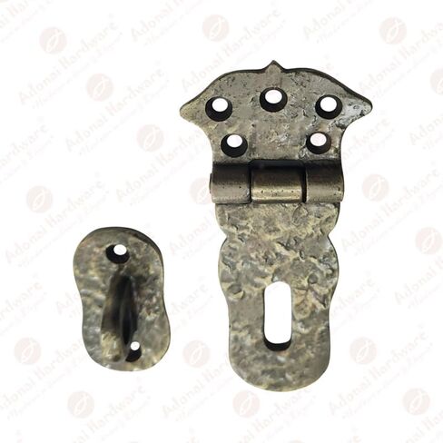 Adonai Hardware "Paran" Heavy Duty Brass Safety Locking Hasp and Staple (4" x 2 Pack, Satin Brass) for Vintage Pirates Treasure Chest, Trunk, Wooden Jewelry Box, Cases, Furniture and Sheds in Kuwait