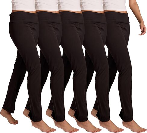 Flare Leggings for Women Pack of 6, Lightweight Yoga Pants Flared Leggings for Women 6-Pack in Kuwait