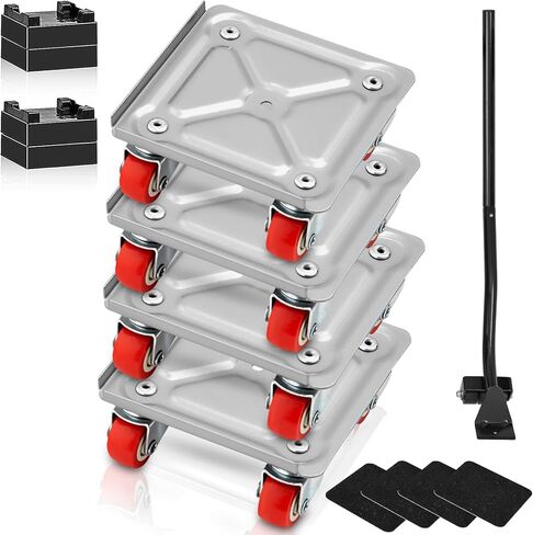VEVOR Furniture Dolly، دمى متحركة للأثاث مع عجلات دوارة 360 درجة PP ولوحة من الصلب الكربوني، مجموعة أدوات رفع الأثاث بسعة 680 رطلًا لتحريك أريكة ثلاجة الأثاث الثقيل in Saudi Arabia