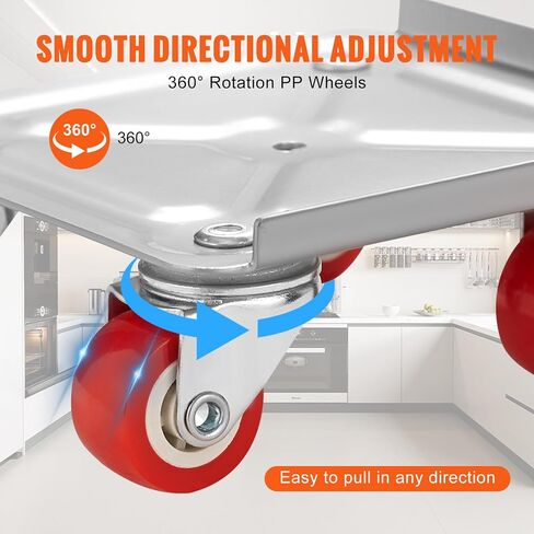VEVOR Furniture Dolly، دمى متحركة للأثاث مع عجلات دوارة 360 درجة PP ولوحة من الصلب الكربوني، مجموعة أدوات رفع الأثاث بسعة 680 رطلًا لتحريك أريكة ثلاجة الأثاث الثقيل in Saudi Arabia