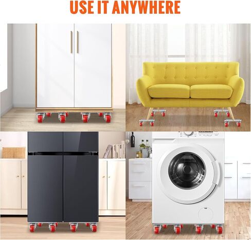 VEVOR Furniture Dolly، دمى متحركة للأثاث مع عجلات دوارة 360 درجة PP ولوحة من الصلب الكربوني، مجموعة أدوات رفع الأثاث بسعة 680 رطلًا لتحريك أريكة ثلاجة الأثاث الثقيل in Saudi Arabia