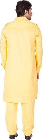 Elina fashion Men's Tunic Cotton Pathani Style Set Indian Pakistani Traditional Wear in Saudi Arabia