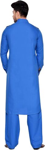 Elina fashion Men's Tunic Cotton Pathani Style Set Indian Pakistani Traditional Wear in Kuwait