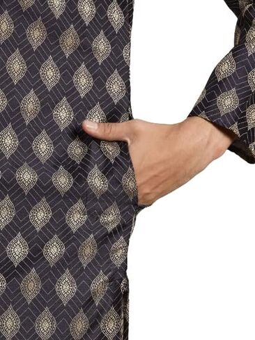Sojana (Since 1958) Men's Silk Blend Indian Traditional Ethnic Dresses Booti Jacquard ONLY Long Kurta in Saudi Arabia