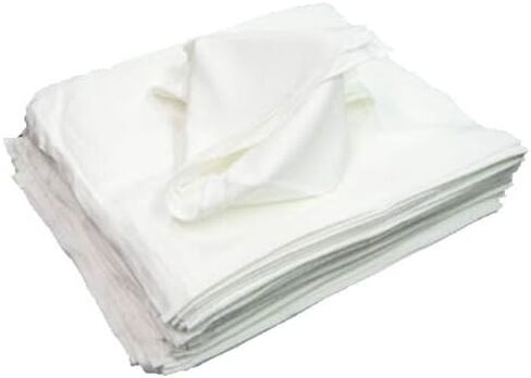 21830-K-10 Multipurpose Staining and Polishing Cloth, Lint Free & Super Absorbent, 97% Cotton, 27" x 27", White, Pack of 10 in Saudi Arabia