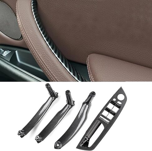 Car Door Handle Accessories Compatible with BMW X5 E70 07-13 / X6 E71 08-14 Door Pull Handle, Interior Door Handles Replace Trim Cover,3.0si 4.8i 30i 48i 35d 30i 50i 35i (Reddish Brown) in Saudi Arabia