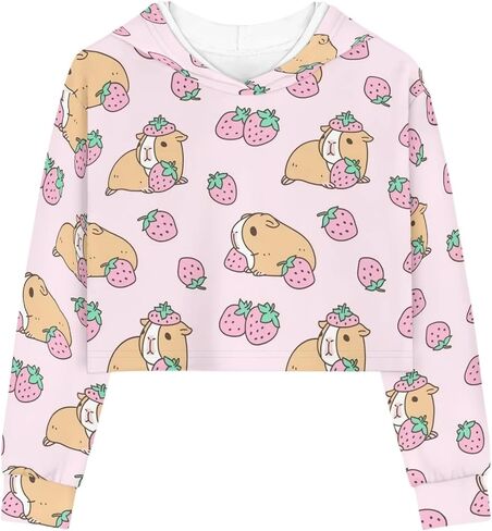 Long Sleeve Crop Tops for Girls 5-14Years Kids Hoodies & Sweatshirt in Kuwait