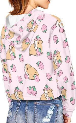 Long Sleeve Crop Tops for Girls 5-14Years Kids Hoodies & Sweatshirt in Kuwait