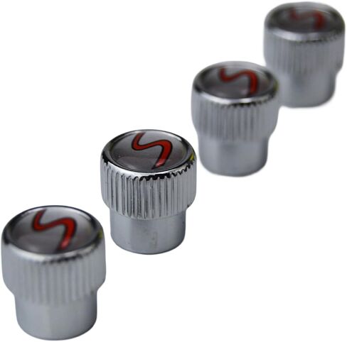 (Set of 4) S Metal Auto Tire Valve Stem Cap Cover with Resin S Emblem Covers Trim for Mini Cooper S Countryman S Clubman S JCW 36110429652 in Saudi Arabia