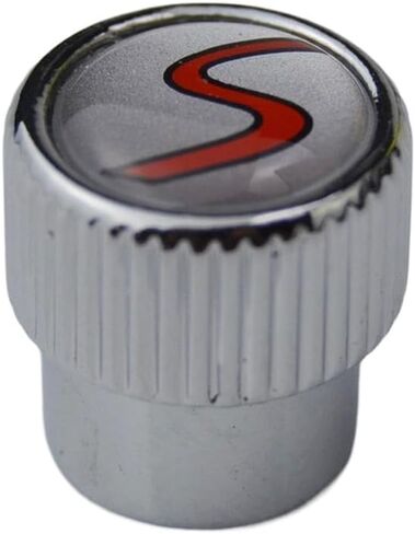 (Set of 4) S Metal Auto Tire Valve Stem Cap Cover with Resin S Emblem Covers Trim for Mini Cooper S Countryman S Clubman S JCW 36110429652 in Saudi Arabia