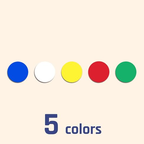 2100 Pack - 0.4" Colored Dot Stickers, Small Round Circle Labels - 5 Colors in Saudi Arabia