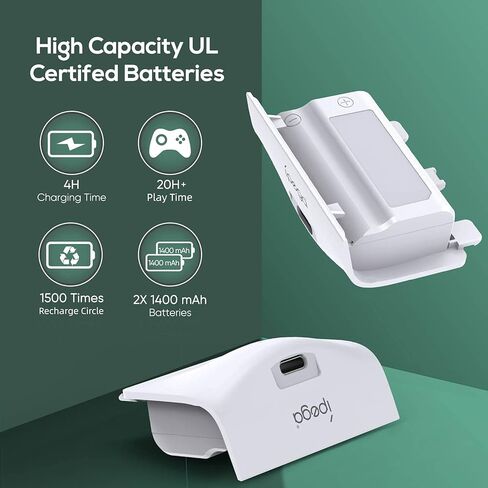 محطة مروحة تبريد FASTSNAIL لأجهزة Xbox Series S - حزمة بطارية قابلة لإعادة الشحن بقدرة 1400 مللي أمبير في الساعة وقاعدة شحن وحدة تحكم مزدوجة، حامل تبريد عالي السرعة مع حامل سماعة رأس متوافق مع وحدة تحكم Xbox Series S in Kuwait