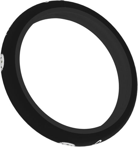 Black Cute Cartoon Steering Wheel Cover,Anime Kawaii License Plate Frames, Universal 15 Inches Car Accessories for Men Women in Saudi Arabia
