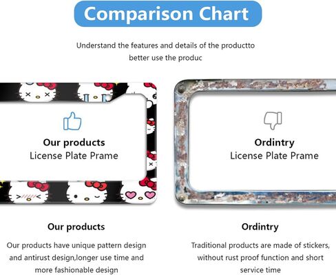 Black Cute Cartoon Steering Wheel Cover,Anime Kawaii License Plate Frames, Universal 15 Inches Car Accessories for Men Women in Saudi Arabia