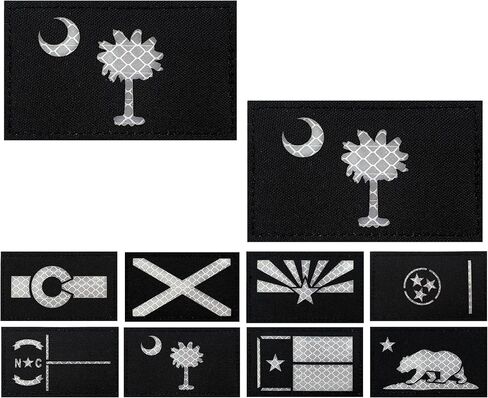 2 Pack Reflective Arizona Flag Patch States Flags Tactical Patch Flag Patch for Clothes Hat Patch Team Military Patch (Arizona(2 PCS)) in Kuwait