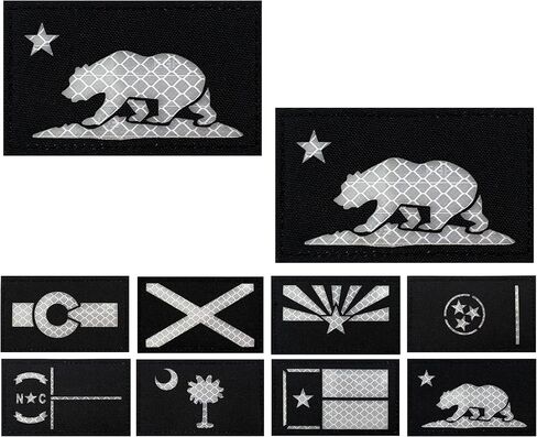 2 Pack Reflective Arizona Flag Patch States Flags Tactical Patch Flag Patch for Clothes Hat Patch Team Military Patch (Arizona(2 PCS)) in Kuwait