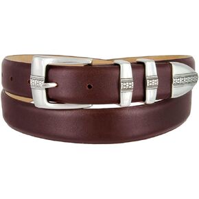 S5825 Genuine Leather Italian Calfskin Designer Golf Dress Belt 1-1/8"(30mm) Wide, Multi-Style Options