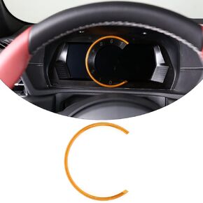 Dashboard Trim Ring Fit for Toyota Supra GR A90 A91 MK5 2018-2022, Interior Tachometer Decoration Ring Cover, Dashboard Gauge Meter Surrounding Ring Accessories (Red)