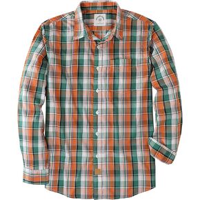 Dubinik®Mens Shirts Long Sleeve Shirts for Men Casual Button Down Vintage Plaid Pocket Soft Mens Button Up Shirts Long Sleeve