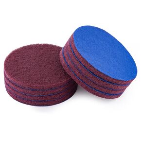 8 PCS 5 Inch Flocking Scuff Pads, for Use with Drill Brush Attachment, Discs Polishing Scrub Pad Buffing Scouring Pads Cleaning Tools