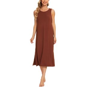 GYS Womens Bamboo Viscose Sleeveless Long Nightgowns
