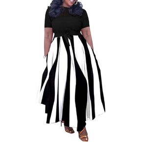 BFFBABY Plus Size Dress A Line Dresses for Women Summer Long Dresses with Sleeve Casual Belted