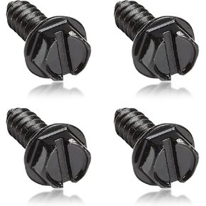 8 PCS Car License Plate Frame Mounting Screw Kit, US Standard License Plate Holder Stainless Steel Anti-rust Self-tapping Fastening Screws, Modification Replacement Parts, for Cars (Black)