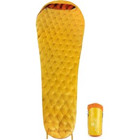 Ultralight Down Sleeping Bag for Adults, 32-55F 3 Season 650 Fill Down, Lightweight Compact Mummy Backpacking Sleeping Bag for Outdoor Camping and Hiking, Compressible -MFH500 in Saudi Arabia