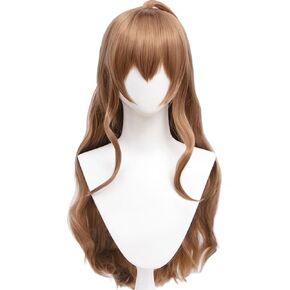 Aisaka Taiga light orange long hair anime cosplay cosplay simulation wigs(85cm) (Aisaka Taiga-orange pink)