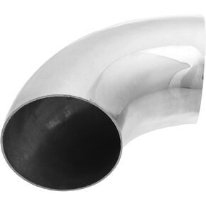 X AUTOHAUX 1 Pcs OD 3 Inch 90 Degree Mandrel Bend Elbow SS304 Stainless Steel Bend Tube Exhaust Elbow Pipe for Car Modified Exhaust System 3" Piping Silver Tone