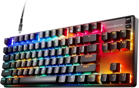 SteelSeries New Apex 9 Mini – HotSwap Optical Mini Keyboard – 60% Compact Design – Optical Switches – RGB Customization – Aluminum Alloy Frame – Double Shot PBT Keycap (Renewed) in Saudi Arabia