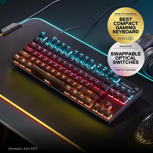 SteelSeries New Apex 9 Mini – HotSwap Optical Mini Keyboard – 60% Compact Design – Optical Switches – RGB Customization – Aluminum Alloy Frame – Double Shot PBT Keycap (Renewed) in Saudi Arabia