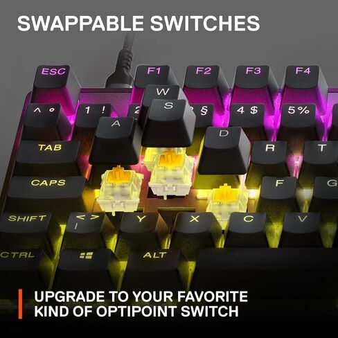 SteelSeries New Apex 9 Mini – HotSwap Optical Mini Keyboard – 60% Compact Design – Optical Switches – RGB Customization – Aluminum Alloy Frame – Double Shot PBT Keycap (Renewed) in Saudi Arabia