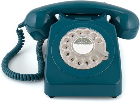 GPO 746 Rotary 1970s-style Retro Landline Phone - Curly Cord, Authentic Bell Ring in Kuwait